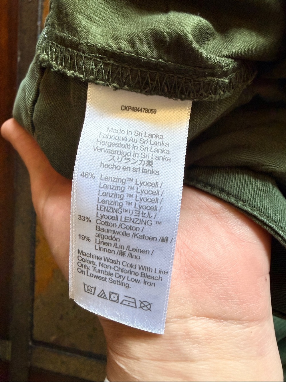 Madewell sage green Harlow wide leg pant linens blend 14 outdoor camp beach - Picture 4 of 7